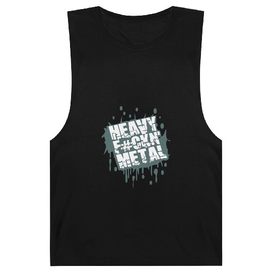 Heavy F#ckin' Metal Hard Rock Music Graffiti Spray Barnard Tanks