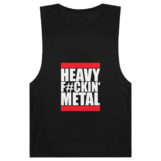 Heavy F#ckin' Metal Hard Rock Fun Music Text Quote Barnard Tanks
