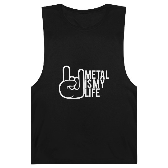 Heavy Metal Is My Life Hard Rock Music Text Quote Barnard Tanks