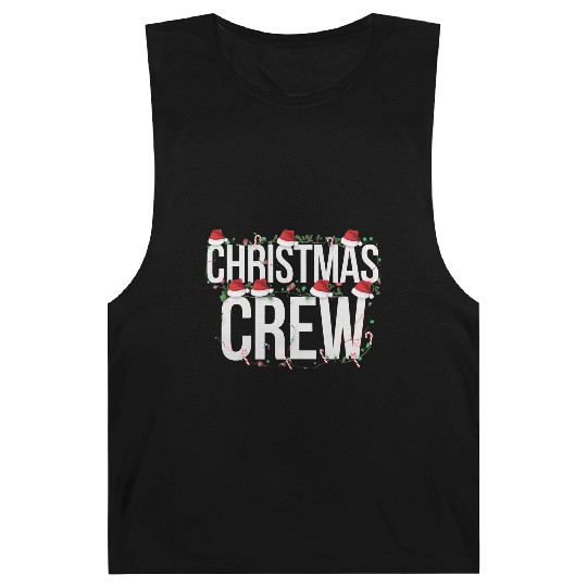 Christmas Crew with Santa Hats and Lights Barnard Tanks