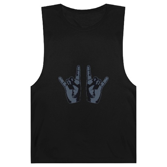 Heavy Metal Fun Hard Rock Music Horns Hand Gesture Barnard Tanks