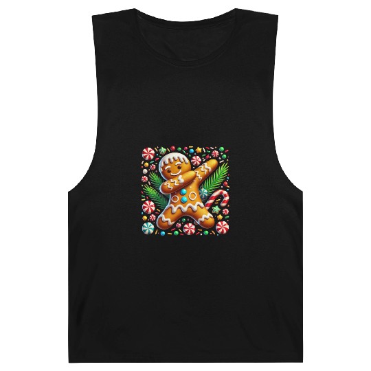 Dabbing Gingerbread Cookie Christmas Fun Barnard Tanks