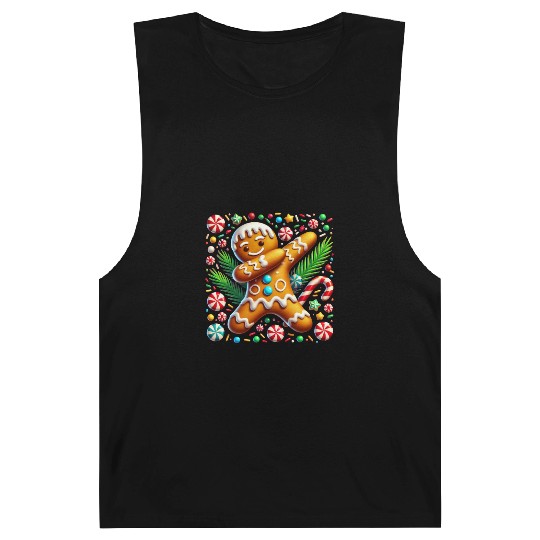 Dabbing Gingerbread Cookie Christmas Fun Barnard Tanks