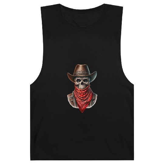 Outlaw Cowboy Skull Barnard Tanks