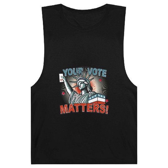 Statue of Liberty & voting card -Your Vote Matters Barnard Tanks