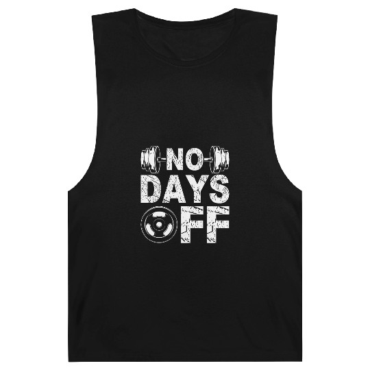 No Days Off Funny Gym Lover Workout Motivation Barnard Tanks
