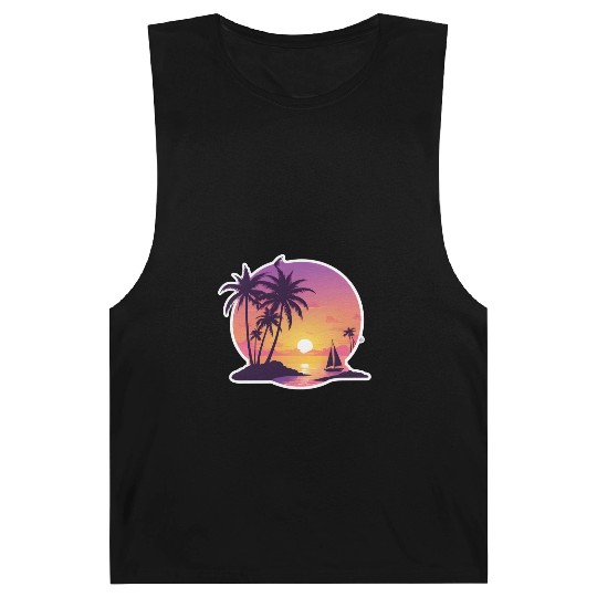 Palm Trees at Sunset Beach Barnard Tanks