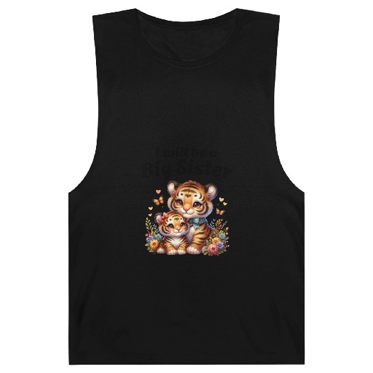 I'm Going To Be A Big Sister Sweet Tigers Barnard Tanks