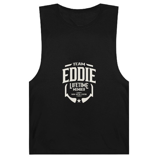Team Eddie Lifetime Member Funny Name Eddie Barnard Tanks