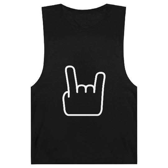 Heavy Metal Fun Hard Rock Music Horns Hand Gesture Barnard Tanks