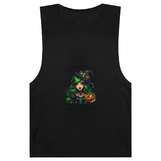 Halloween Wicked Cute Green Witch Barnard Tanks