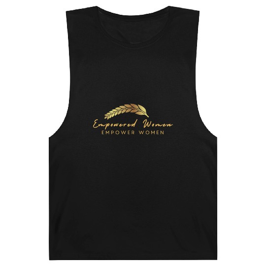 Black and Gold Empowered Women Barnard Tanks