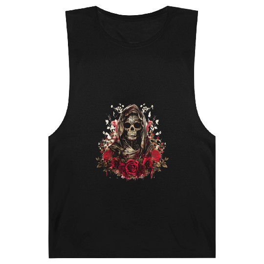 Santa Muerte Folk Saint Barnard Tanks