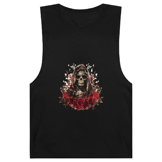 Santa Muerte Folk Saint Barnard Tanks