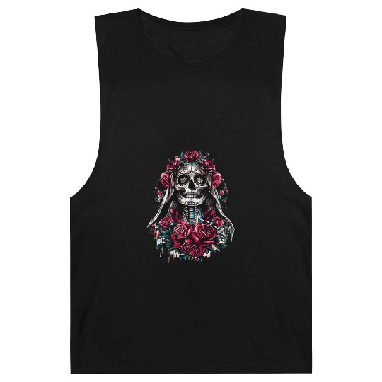 la Santa Muerte Saint Death Mexican Folklore skull Barnard Tanks