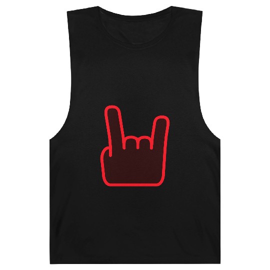 Heavy Metal Fun Hard Rock Music Horns Hand Gesture Barnard Tanks