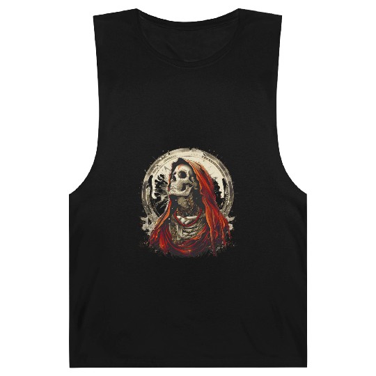 Santa Muerte Saint Death Mexican Sugar Skull Barnard Tanks
