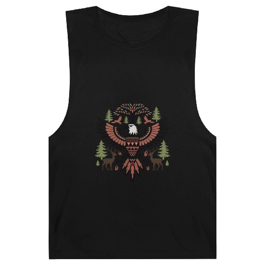 Native American Style Eagle Design Barnard Tanks