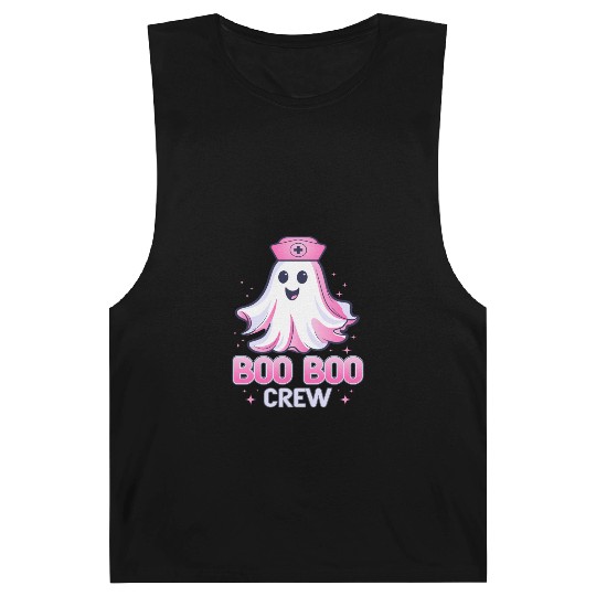 Boo Boo Crew Nurse Pink Ghost Halloween Costume Barnard Tanks