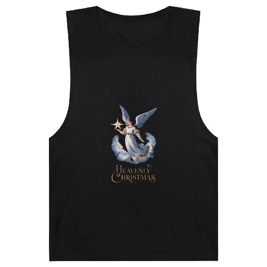 Heavenly Christmas Angel with Star Holiday Art Barnard Tanks