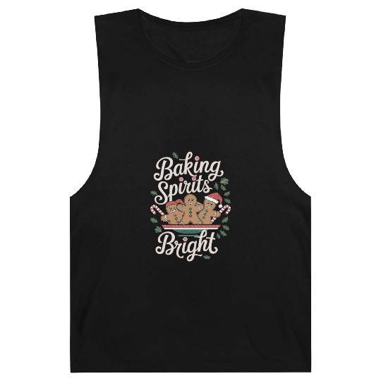 Baking Spirits Bright Holiday Gingerbread and Cand Barnard Tanks