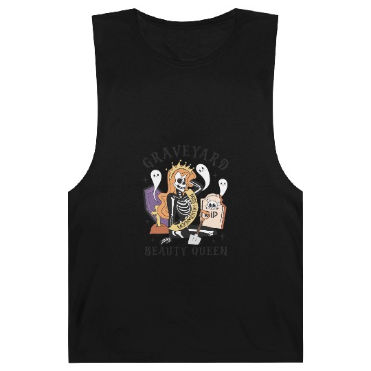 Graveyard Beauty Queen: Spooky & Funny Halloween Barnard Tanks