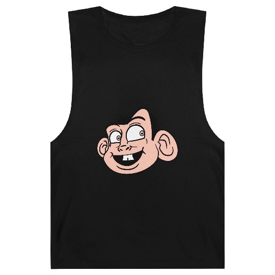 Monkey Face Sweet Cute Little Head Laughs Happy Barnard Tanks