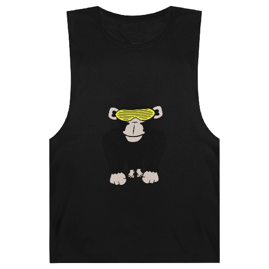 Funky Sunglasses Gorilla Cool Party Monkey Funny Barnard Tanks
