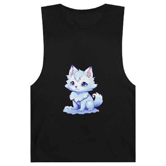 Kawaii Arctic Fox Cute Japanese Anime Aesthetic Barnard Tanks