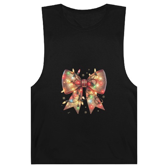 Christmas Light Coquette Bow Barnard Tanks