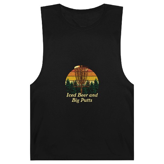 Iced Beer and Big Putts Disc Golf Beer Lover Golfe Barnard Tanks