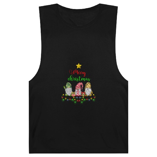 Gnomes Christmas Tree Funny Xmas Holidays Barnard Tanks