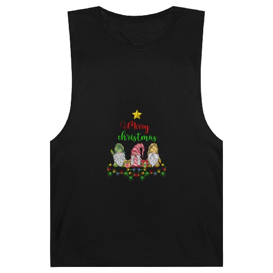 Gnomes Christmas Tree Funny Xmas Holidays Barnard Tanks