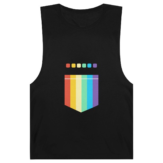 LGBT Rainbow Flag Pocket Design | For Women Men Barnard Tanks