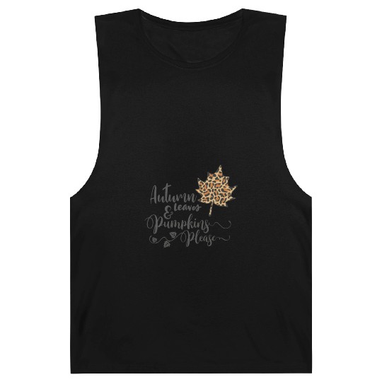 AUTUMN LEAVES AND PUMKINS PLEASE CLOTHING Barnard Tanks
