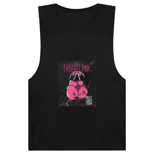 Embrace Pink Black Bold Eradicate Breast Cancer Barnard Tanks