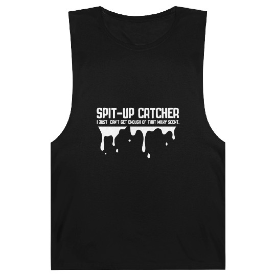 Spit Up Catcher Newborn Dad Joke Burp Barnard Tanks