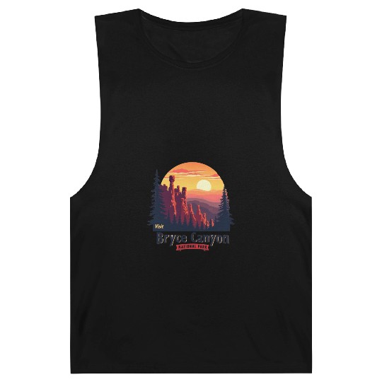 Bryce Canyon National Park Retro Illustraion V 02 Barnard Tanks