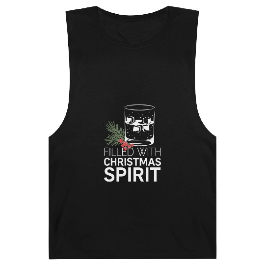 Filled With Christmas Spirit Festive Cheer Artwork Barnard Tanks