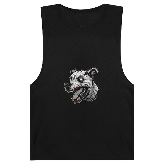 White Zombie Dog Head Barnard Tanks