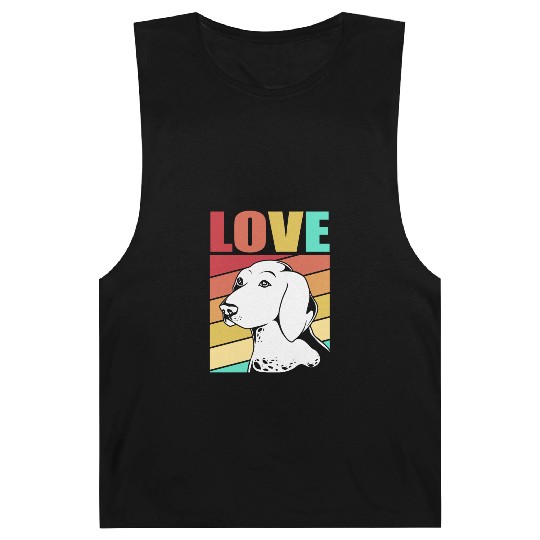 Retro German Shorthaired Pointer Dog I Love My GSP Barnard Tanks