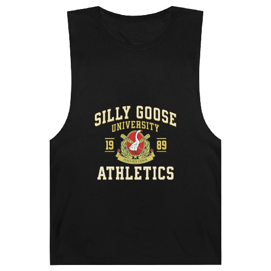 Silly Goose University Athletics Funny Goose Sport Barnard Tanks