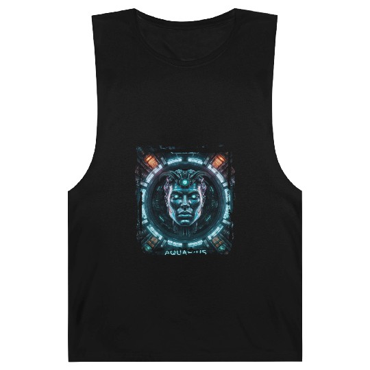 Zodiac sign Aquarius in cyberpunk era Future Barnard Tanks