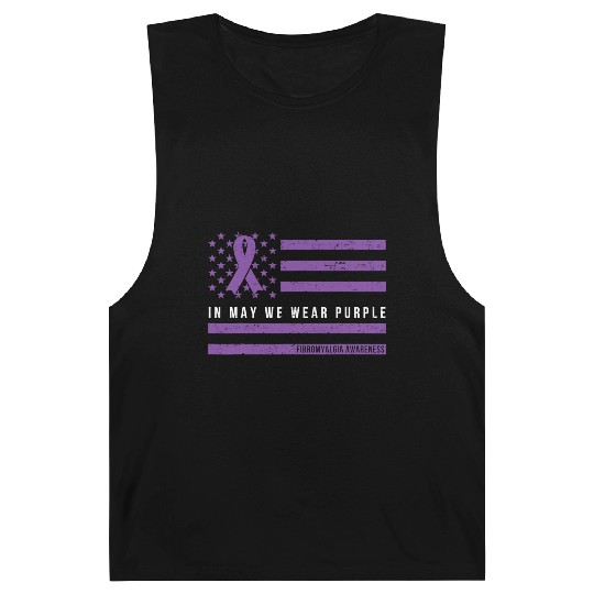 In May We Wear Purple Fibromyalgia Warrior Barnard Tanks
