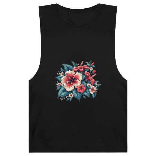 Tropical Hibiscus Bloom Barnard Tanks