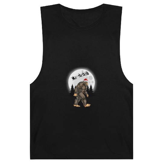 Bigfoot Believe Christmas Tree Sasquatch Santa Barnard Tanks