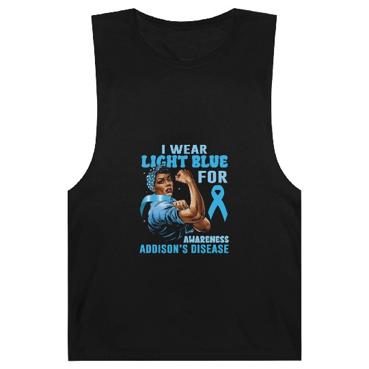 I Wear Light Blue For Addisons Disease Awareness Barnard Tanks