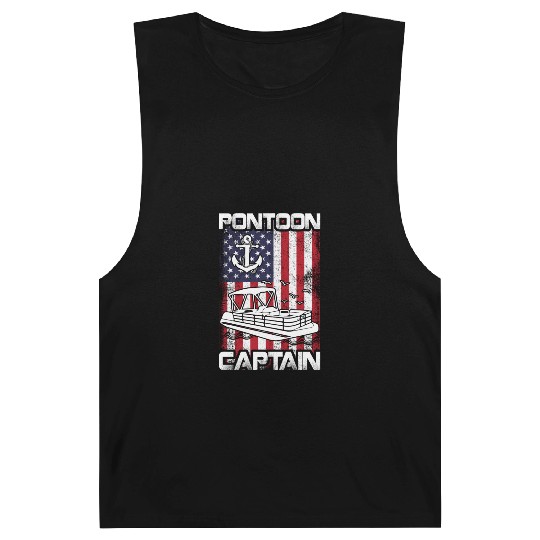 Pontoon Captain Patriotic 4th of July Family Barnard Tanks