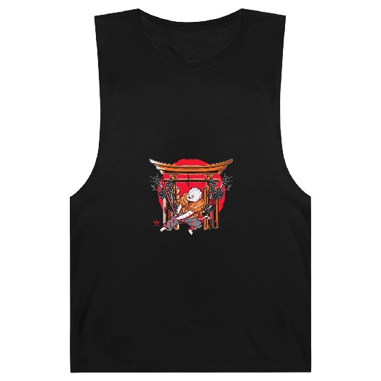 Kanji Japan Katana Ninja Cat Samurai Barnard Tanks