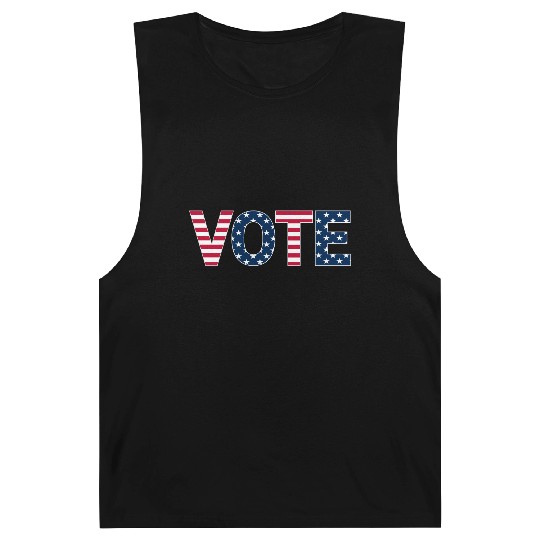 Patriotic American Flag Vote Design Barnard Tanks